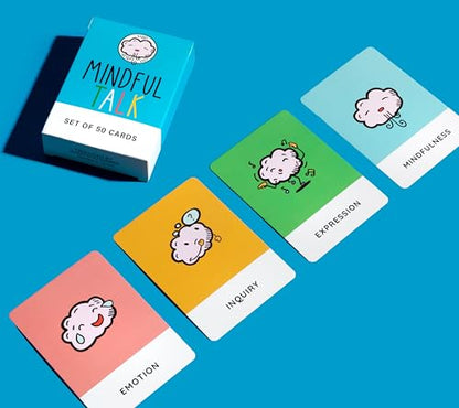 The School of Mindfulness- Mindfulness Game for Kids: Mindful Talk Cards for Children and Parents- for Authentic and Meani...