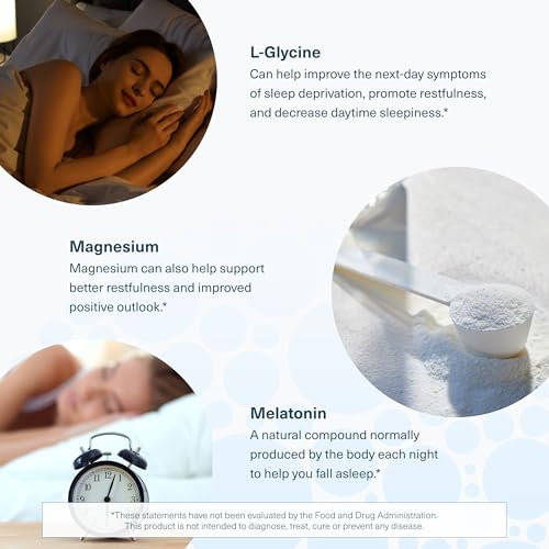 Youtheory Sleep Nighttime Powder - Powder for Circadian Rhythm Support & Stress Relief* - Contains L-Theanine & Glycine - ...