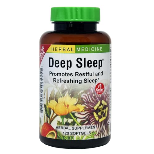 Herbs Etc. Deep Sleep Softgels - Herbal Sleep Support Supplement - Rest & Calming Support with Passionflower, Chamomile & ...