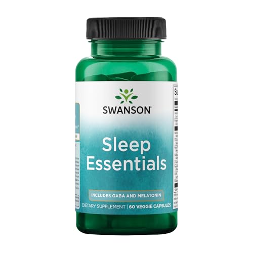 Swanson Sleep Essentials Includes GABA and Melatonin - 60 Veg Capsules