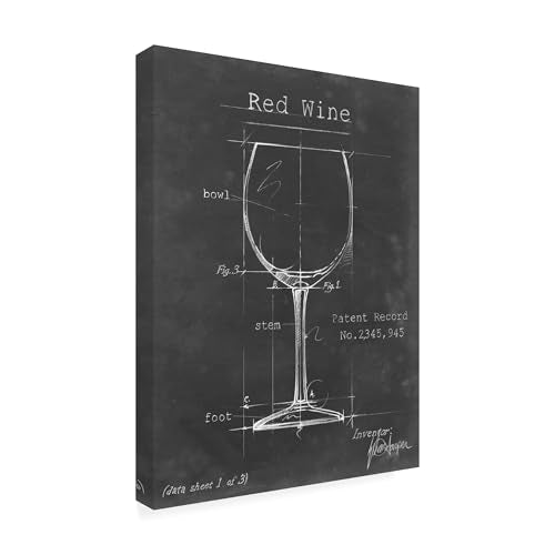 Wrapped Canvas Wall Art - Ethan Harper 'Barware Blueprint Iii' Wall Art for Living Room, Bedroom, or Office Décor - 14x19
