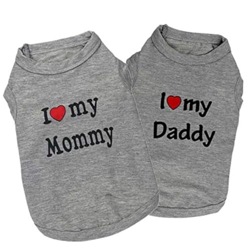 2 Pack Puppy Shirt for Small Dog Boy-Dog Clothes Pet Fashion Casual Breathable Comfortable Apparel Outfits for Dog Cat