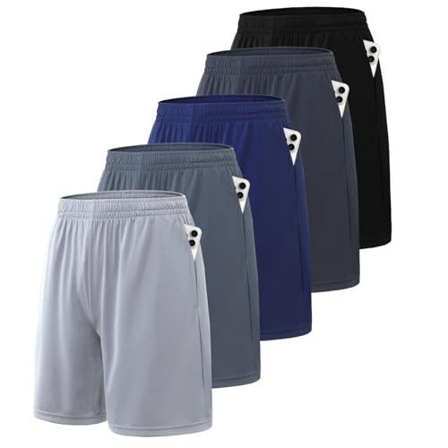EAKUCH Athletic Gym Shorts for Men - Quick Dry Men's Basketball Shorts with Pockets, Running Workout Activewear