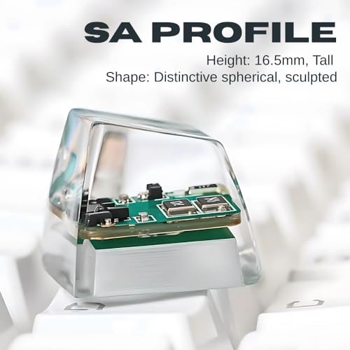 Gold Galaxy Astronaut Artisan Keycap R1 SA Profile Custom Astronauts Keycaps 1U ESC Space Explorer Handmade Gaming Resin K...