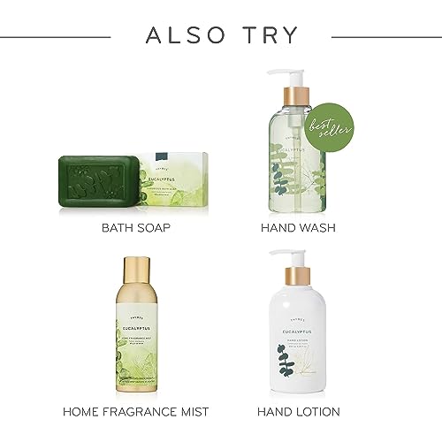 Thymes Aromatic Jar Candle - Eucalyptus Scented Candle for a Fresh Home Fragrance - Luxury Aromatherapy Candle - Single Wi...