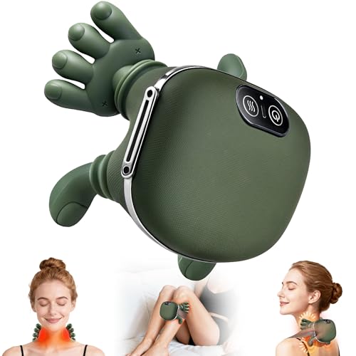 KAXLIDEN Shoulder and Neck Massager, Bionic Heated Massager, Neck Massager with Fingers, 4D Kneading Massage, Simulates a ...
