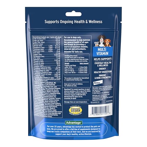 Pet Protect Dog Multivitamin, Vet-Formulated DVM Daily Soft Chews, Supports Ongoing Health & Wellness, Chicken-Flavor (120...