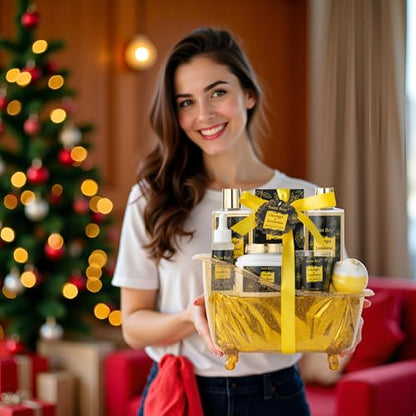 Luxury Home Spa Bath Gift Basket, Spa gift basket Christmas Gifts for Women men, Spa Kit Self-care Gifts, Spa Collection G...