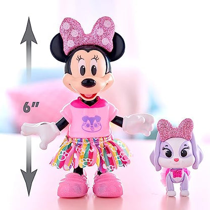 Disney Junior Minnie Mouse Glitter and Glam Pet Fashion Set, 23-piece Doll and Accessories, Kids Toys for Ages 3 Up by Jus...