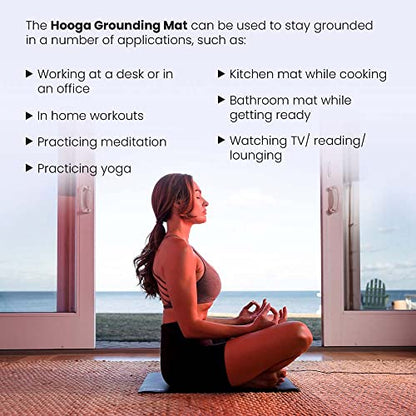 Hooga Grounding Mat for Sleep, Energy, Pain Relief, Inflammation, Balance, Wellness. Earth Connected Indoor Grounding for ...