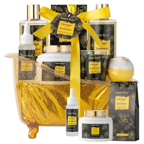 Luxury Home Spa Bath Gift Basket, Spa gift basket Christmas Gifts for Women men, Spa Kit Self-care Gifts, Spa Collection G...