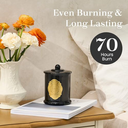 M&SENSE Santal Candles for Home Scented, 2 Wick 12.7oz Soy Wax Candles Non Toxic,70 Hours Long Burning,Christmas Candles G...