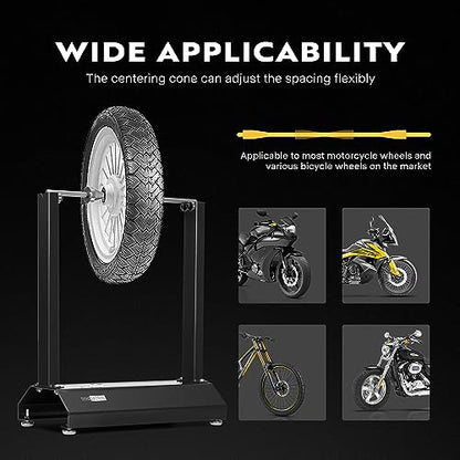 VIVOHOME Motorcycle Bike Wheel Balancer, Rim Tire Alignment Balancing Tools for Most Motorcycles and Sport Dirt Bikes with...