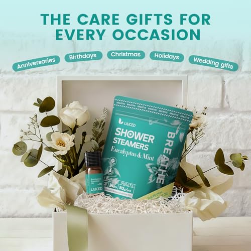 Shower Steamers Aromatherapy - 14 Pack Eucalyptus & Mint Shower Bombs and 5ml Natural Eucalyptus Essential Oils, Eucalyptu...