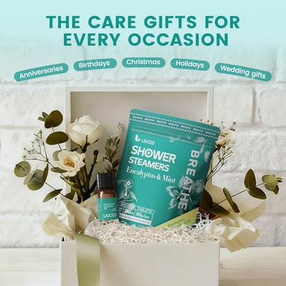 Shower Steamers Aromatherapy - 14 Pack Eucalyptus & Mint Shower Bombs and 5ml Natural Eucalyptus Essential Oils, Eucalyptu...