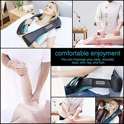 Mo Cuishle Shiatsu Back Shoulder and Neck Massager with Heat, Electric Deep Tissue 4D Kneading Massage, Best Gifts for Wom...