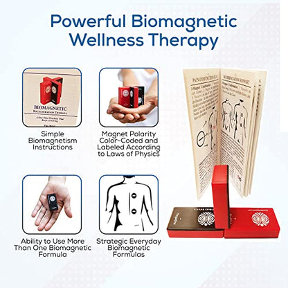 SaveMeMagnets - Biomagnetism Wellness Kit | 3 Therapeutic-Grade Magnets & Illustrated Guide | DIY Magnet Self-Care for Wel...