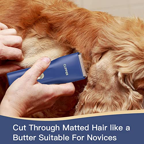 Grimgrow Dog Grooming Kit Clipper for Thick Coat Low Noise Cordless Cat Hair Trimmer Rechargeable Shaver Pet Grooming Tool...