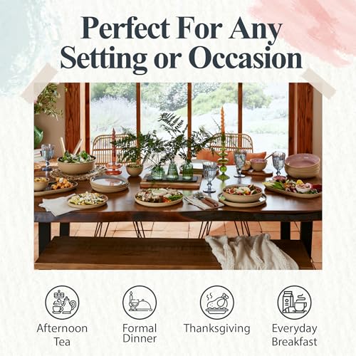 Portmeirion Minerals 10.5" Dinner Plate, Rose Quartz - Modern Stoneware Plate, Artisan-Crafted with Gentle Curves, Durable...