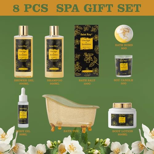 Luxury Home Spa Bath Gift Basket, Spa gift basket Christmas Gifts for Women men, Spa Kit Self-care Gifts, Spa Collection G...