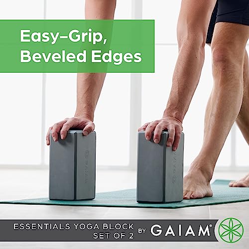 Gaiam Yoga Block - Supportive Latex-Free Eva Foam - Soft Non-Slip Surface with Beveled Edges for Yoga, Pilates, Meditation...