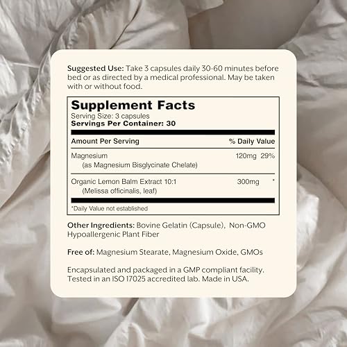 Promix Nutrition Relax | Sleep + Muscle Recovery | Magnesium Bisglycinate Chelate + Organic Lemon Balm Extract - 90 Count ...