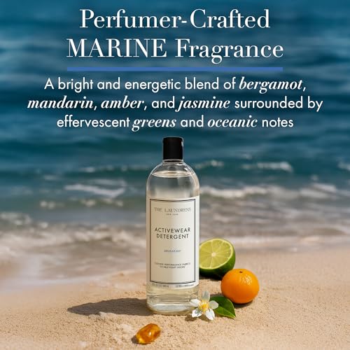 The Laundress Activewear Laundry Detergent, 32 Oz, Marine Fragrance, 4-in-1 Enzyme Blend for Workout Performance Fabrics, ...