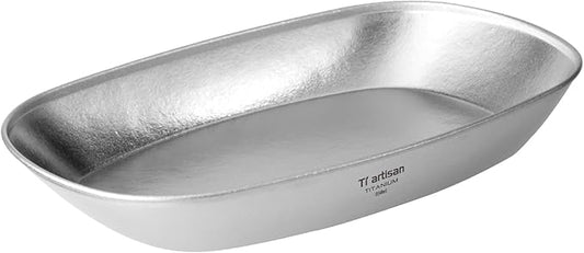 Ti artisan Titanium Plate Camping Picnic Tableware 32.1fl oz Cooking Utensils Extremely Light Dishes Bowl 106g (Ice Flowers)