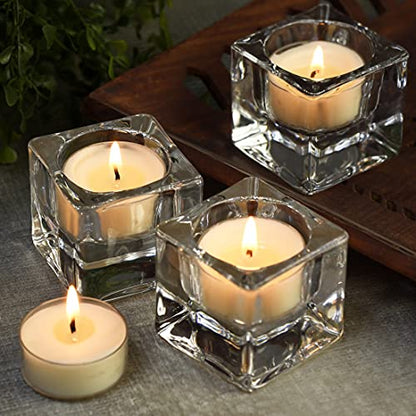 DEYBBY Scented Soy Tealights, Aromatherapy Soy Wax Candle Bulk|Clear Cup|12 Counts|Long Lasting|4 Hour Burn Time|Jasmine|f...