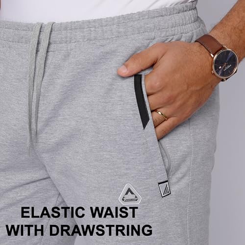Men's Sweatpants (Avg & Tall) Luxury Fit - Made in Turkey Athletic Sweat Pants for Tall Men with Zipper Pockets