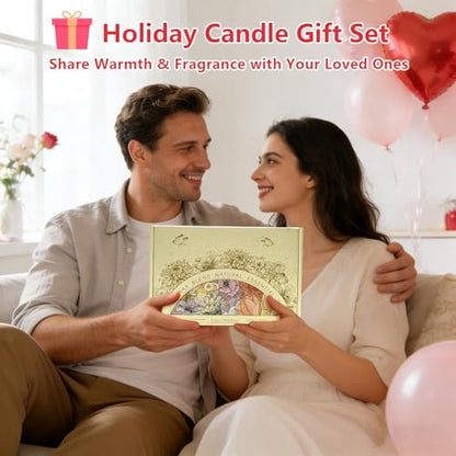 6 Pack Scented Candles Gift Set, Long Lasting Aromatherapy Candles for Home, 37.8 oz 300 Hour Burn, Lavender Jasmine Vanil...