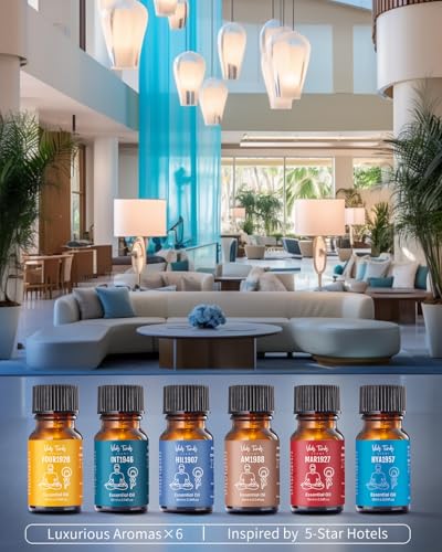Hotel Scent Essential Oils Set, VEDA TINDA SCENT Luxury Hotel Diffuser Oil, Aromatherapy Gift Hotel Inspired Fragrance Oil...