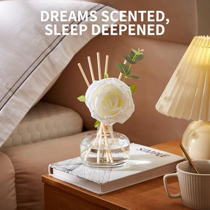 Reed Diffusers Set, 7.10 oz Flower Scented Diffuser with 7 Sticks, Long Lasting Home Fragrance for 120 Days, Perfect for B...
