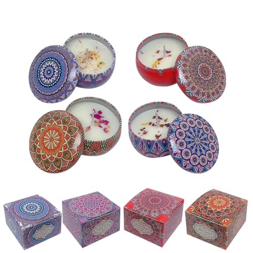 HYCSC Scented Candles Gift Set, 4 Pack Aromatherapy Candle for Home, Lavender Candle Birthday Gifts for Women, Long Lastin...