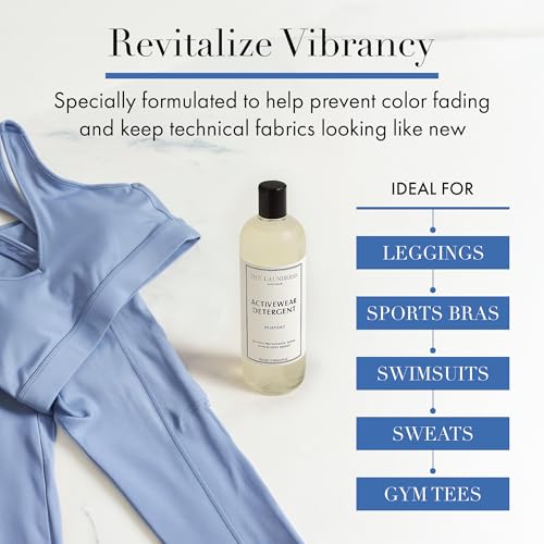 The Laundress Activewear Laundry Detergent, 32 Oz, Marine Fragrance, 4-in-1 Enzyme Blend for Workout Performance Fabrics, ...