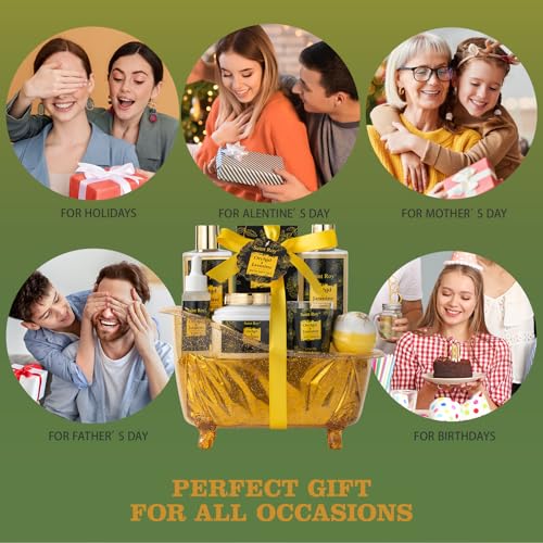 Luxury Home Spa Bath Gift Basket, Spa gift basket Christmas Gifts for Women men, Spa Kit Self-care Gifts, Spa Collection G...