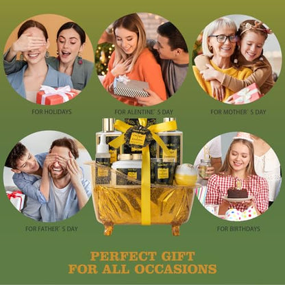 Luxury Home Spa Bath Gift Basket, Spa gift basket Christmas Gifts for Women men, Spa Kit Self-care Gifts, Spa Collection G...
