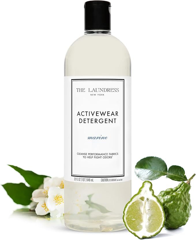 The Laundress Activewear Laundry Detergent, 32 Oz, Marine Fragrance, 4-in-1 Enzyme Blend for Workout Performance Fabrics, ...