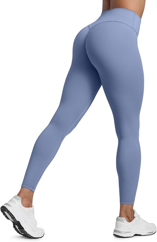 CRZ YOGA Secretsculpt Butterlift Workout Leggings 25" - No Front Seam High Waisted Womens Yoga Pants Booty Scrunch Butt