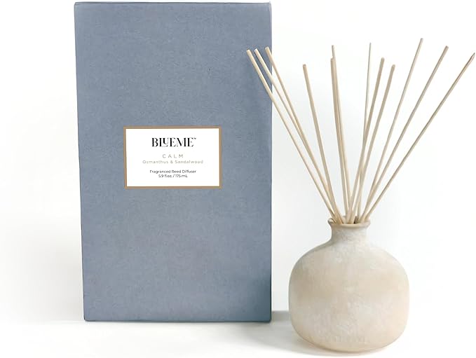 Blueme Calm Diffuser | Osmanthus & Sandalwood | 5.92 Fl Oz - Refillable Wellness Diffuser, Contains Essential Oil, Sustain...