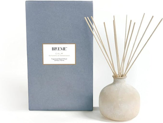 Blueme Calm Diffuser | Osmanthus & Sandalwood | 5.92 Fl Oz - Refillable Wellness Diffuser, Contains Essential Oil, Sustain...