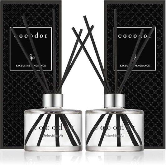 COCODOR Signature Reed Diffuser Set/Refreshing Air / 6.7oz /2 Pack/Home Fragrance Diffuser, Oil Scent Diffuser for Bathroo...