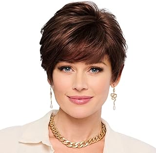 GABOR Let's Lambada Short Wavy Boycut Wig by Hairuwear, 2023 Spring Luxury Collection, Average Cap, GL6-30 Mahogany
