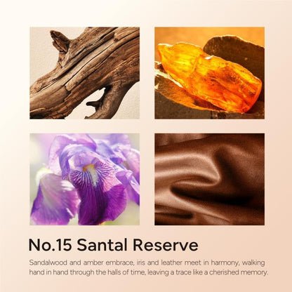 LUMELOOM Santal Reserve Luxury Scented Candles, 9oz Soy Wax Candles for Home Scented, Sandalwood, Amber, Iris & Leather Sc...