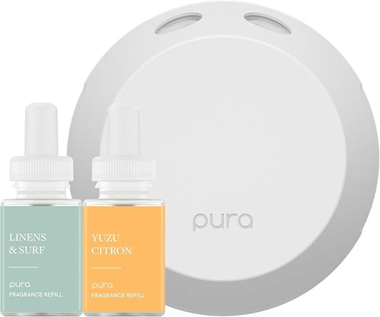 Pura - Smart Home Fragrance Device Starter Set - Pura 4 - Scent Diffuser for Home - Includes Fragrance Aroma Diffuser - Sq...