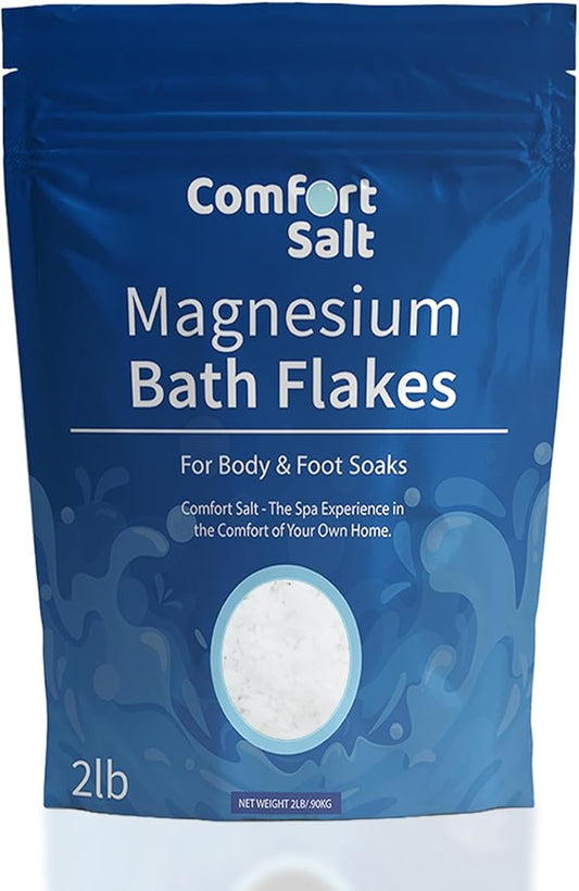 Comfort Salt | Magnesium Bath Flakes | Soak for Relaxation, Recovery, & Wellness | 2 Pound Bag