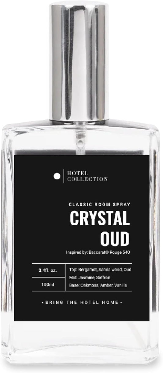 Hotel Collection | Crystal Oud Essential Oil Room Spray | Luxury Hotel Inspired Aromatherapy | Bergamot, Saffron and Amber...