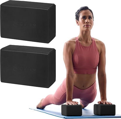 Gaiam Yoga Block - Supportive Latex-Free Eva Foam - Soft Non-Slip Surface with Beveled Edges for Yoga, Pilates, Meditation...