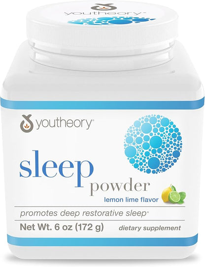 Youtheory Sleep Nighttime Powder - Powder for Circadian Rhythm Support & Stress Relief* - Contains L-Theanine & Glycine - ...