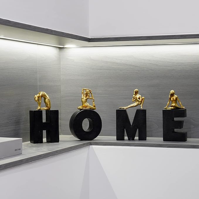 Guichifun Collectible Figurines - Home Decor Gifts: Meditation Decorative 4Pcs Set, Housewarming & Birthday Gifts